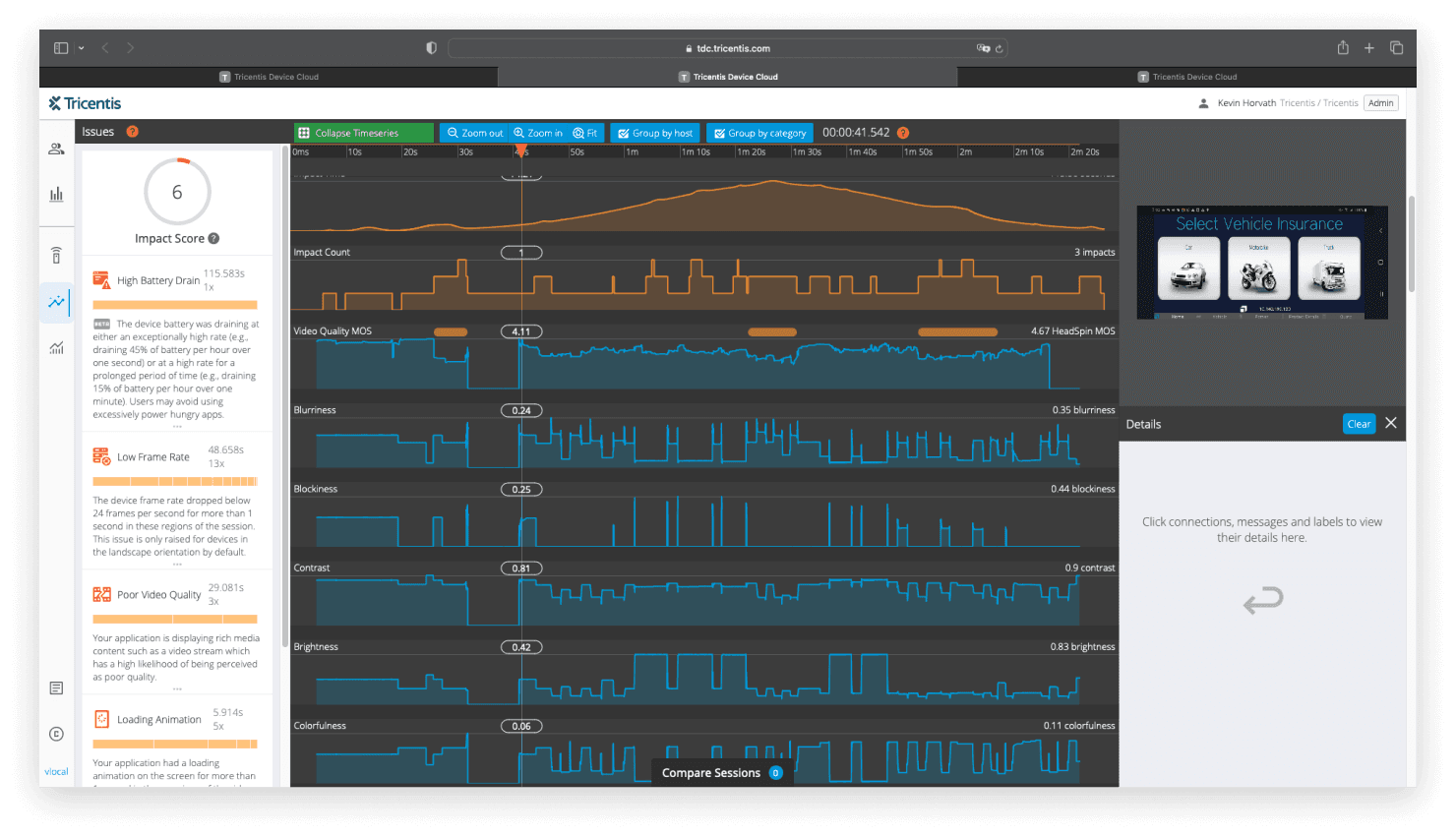 示例移动性能测试结果