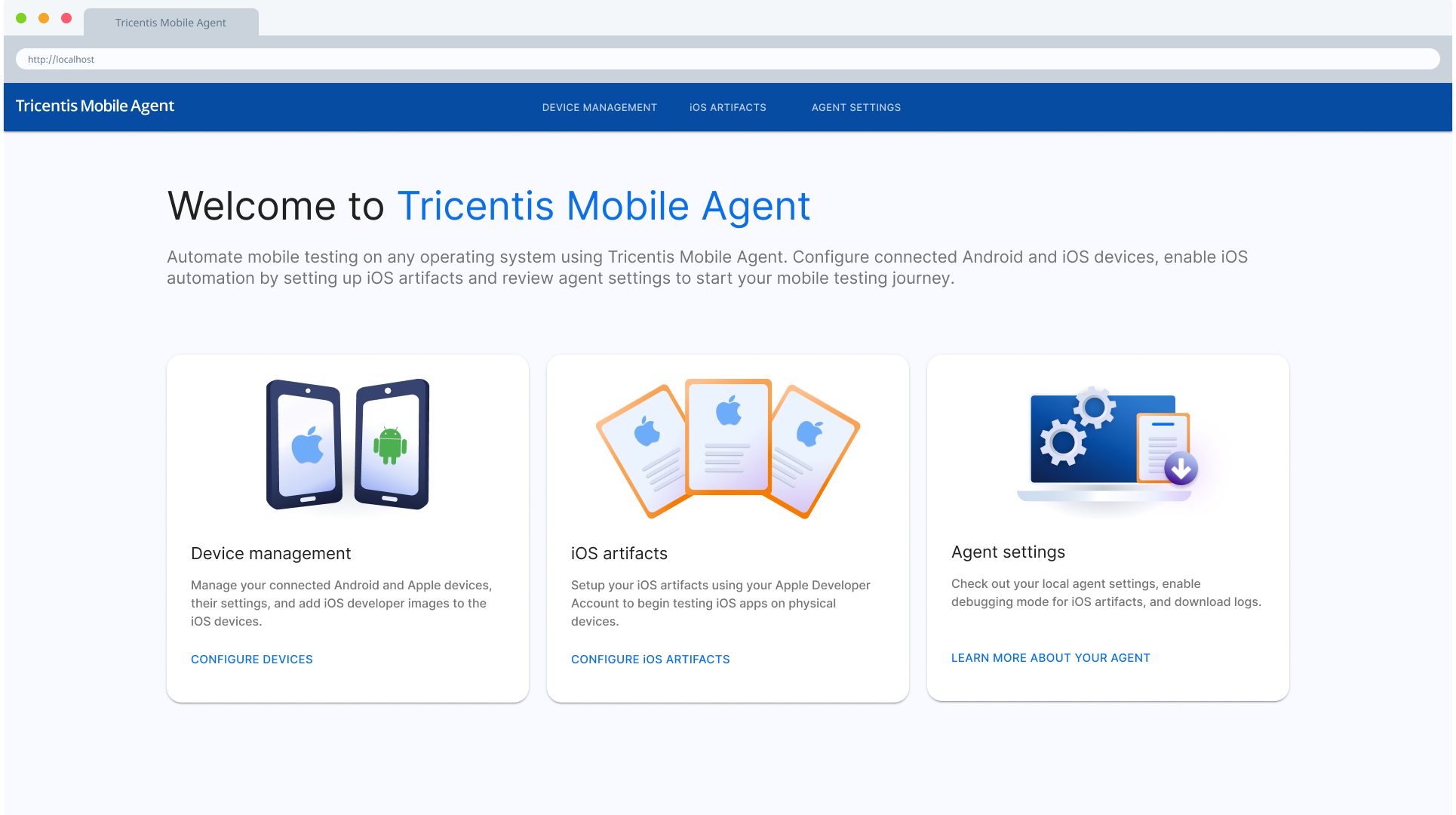 188金宝搏app苹果下载软件Tricentis托斯卡移动代理——中央管理IOS和Android移动testin